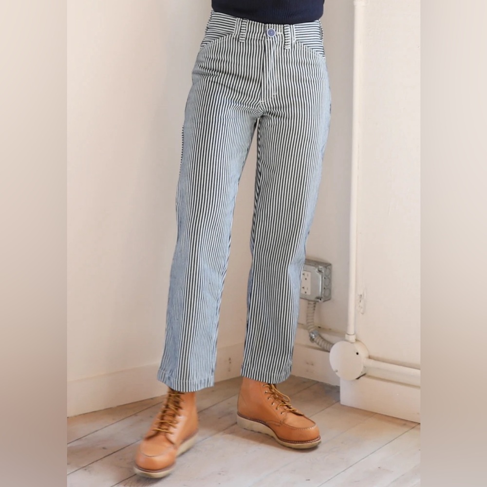Gravel & Gold Painter Pants - Conductor Stripe
